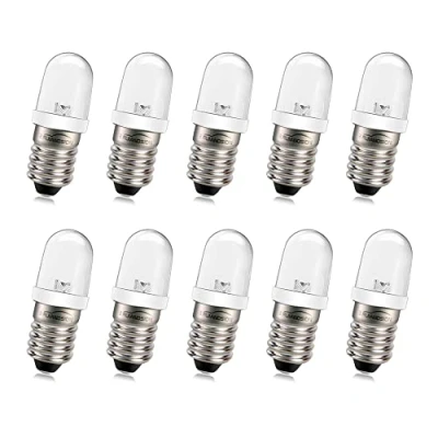 Image of Ruiandsion E10 LED Bulb 220V 230V AC 8mm Screw Base Energy Saving Indicator Light Upgrade Bulb, Warm White (Pack of 10)