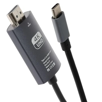 Image of Maplin USB C To Hdmi Uhd Cable Supports 4K At 60Hz Black, 3m