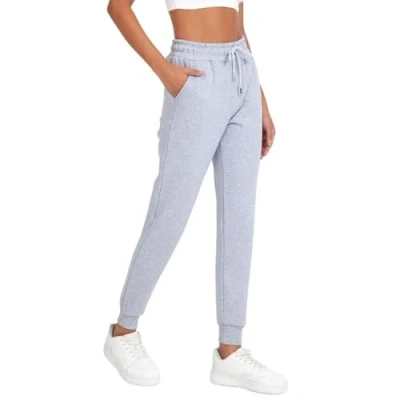 Image of COMEOR Women&#039;s Jogging Bottoms, Ladies Joggers, Sports Yoga Trousers, Long Cotton Training Pants, Loose Sweatpants with Elastic Waist, Tapered Leg and Drawstring