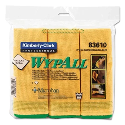 Image of Wypall Microfibre Cloth Yellow (Pack of 6) 8394