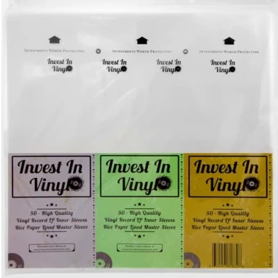 Image of 50 Master Sleeves Rice Paper Anti Static LP Inner Vinyl Record Provide Your Collection with The Proper Protection Invest in