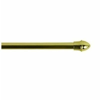 Image of Extendable 12mm Brass Decorative Style Metal Curtain Cafe Rods (120cm 215cm)