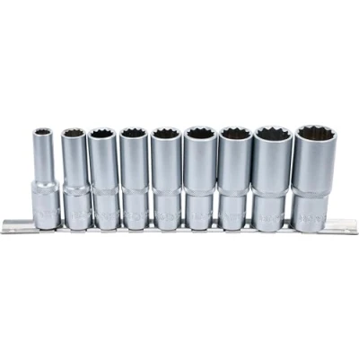 Image of BGS 5253 Socket Set, 12 point, deep 12.5 mm (1/2&quot;) Drive 10 24 9 pcs.