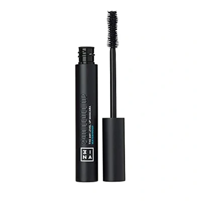 Image of 3INA MAKEUP The 24h Level Up Mascara Waterproof 900 Black for Volume and Length Extreme Definition Tubing with Hourglass Wand Sensitive Eyes Vegan Cruelty Free