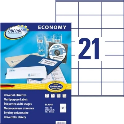 Image of europe100 ELA001 Universal Labels 38 x 21.2 mm 70 41