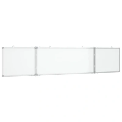Image of vidaXL Magnetic Whiteboard Foldable Dry Erase Board Aluminium 200x40cm Easy Install Wall Mount