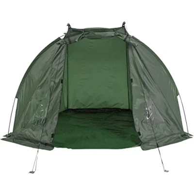 Image of FLADEN Fishing DAY SHELTER Bivvy Waterproof Dark Green with PVC Viewing Panels, Detachable Groundsheet, Poles Pegs and Carry Bag [25 125]