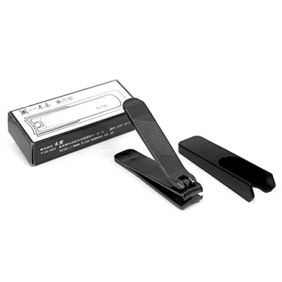 Image of SureBuyShop KIYA Black Carbon Steel Nail Clipper with Catcher Made in Japan (Large)