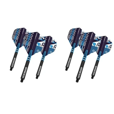 Image of RED DRAGON Gerwyn Price Iceman Blue Hardcore Flight and Nitrotech Stem Combo