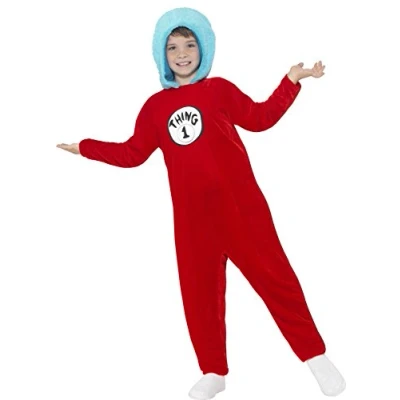 Image of Smiffys Official Dr Seuss Thing 1 Or 2 Costume (Small)