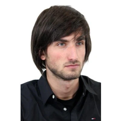 Image of Wig ME UP GFW895 4 Man Men Quality long Rock Indie Star full dense voluminous parted fringe parting youthful young look dark brown 8inch