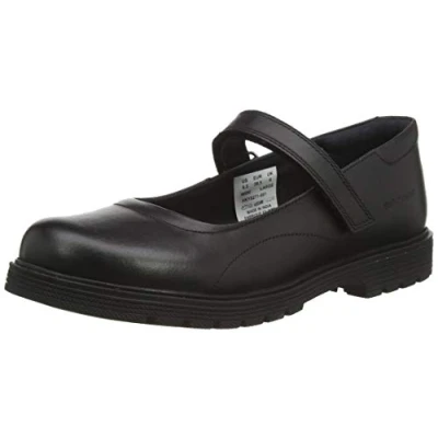 Image of Hush Puppies Girl&#039;s Tally Junior School Uniform Shoe, Black, 10 UK Child