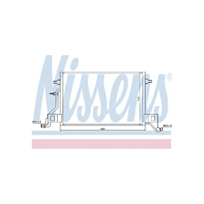 Image of 4B3260401C, 4B3260401D, 4B3260403, 4B3260403C, 4B3260403D Condenser NISSENS 940002 without dryer Aluminium 650mm R134a, R1234yf AUDI: A6 C5 Avant