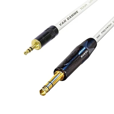 Image of Stereo Mini Jack to Lead. 3.5mm 6mm Cable. Ipod Amplifier (8m, White)