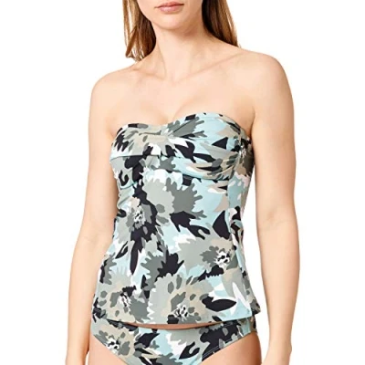 Image of ESPRIT Women&#039;s Hera Beach NYRpadded Bandeau Tankini Top, 345, 3 UK