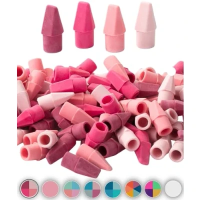 Image of Mr. Pen Pencil Erasers Toppers, 120 Pack, Pink Shades, for Pencils, Top Erasers, Eraser, Eraser Pencil, Cap Caps, Tops, Topper