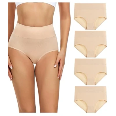Image of wirarpa Ladies Knickers Cotton Full Briefs High Waisted Underwear Panties for Women Multipack Size M