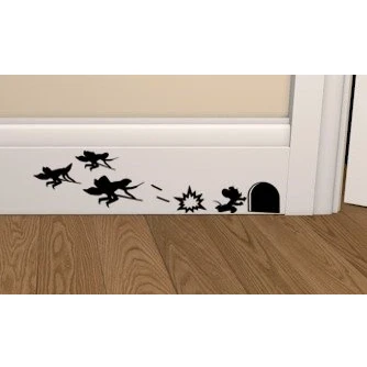 Image of Epic Modz Inspired Death Eaters vs Mouse Skirting Board Vinyl Decal Sticker Wall Art Bedroom Living Room Lounge car