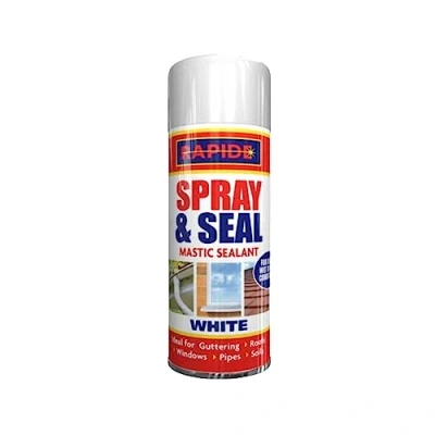 Image of PNJB, Spray And Seal White Mastic Sealant For Guttering Roofs Window Pipes Soil, &amp; Leak Fix Stop Instant Waterproof, 300ML, (1)