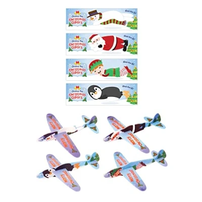 Image of POST FREE 1 Set of Christmas Character Plane Gliders 4 Designs