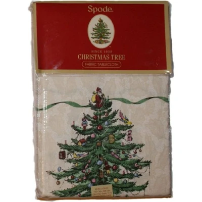 Image of Avanti Linens Spode Tablecloth, Holiday Kitchen Accessories, Home Decor (Spode Christmas Tree Collection, 60&quot; x 120&quot;)