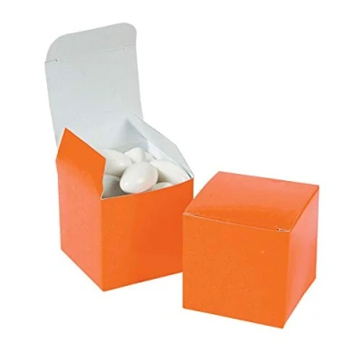 Image of Pack of 12 ORANGE Mini Gift Boxes
