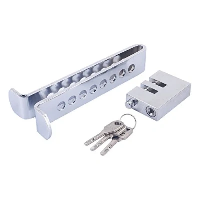 Image of Clutch Pedal Lock, 8 Holes 3 Keys Steel Car Locks Anti Theft Van Key Lock Security Tool Device for Clutch,