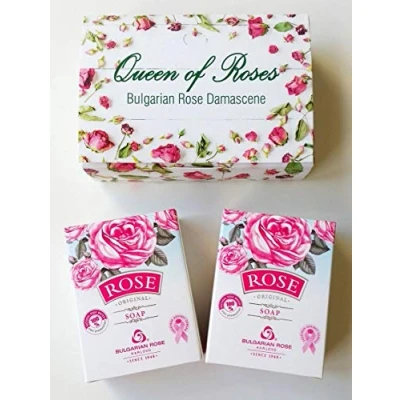 Image of Aromatic Rose SOAP BAR with Bulgarian oil, 2pcs set in gift box