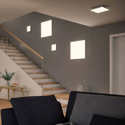 Image of Paulmann 79817 Velora LED panel rectangular incl. 1x16.8 watt ceiling lamp white matt light metal 3000 K