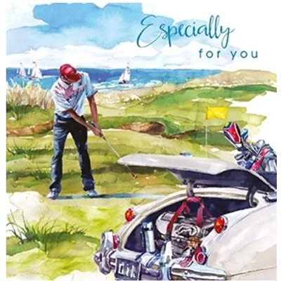 Image of Greetings Card (NQ9559) Birthday Golf Foiled Finish