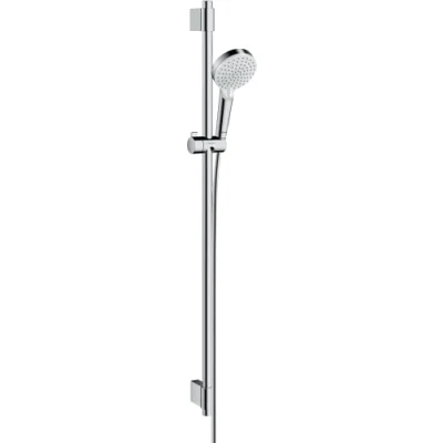 Image of Hansgrohe 27354400 Crometta Vario Shower Set, White/Chrome, 104, 4 x 26, 9 7, cm