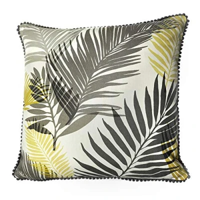 Image of Fusion Tropical 100% Cotton Filled Cushion 43x43 cm in Ochre