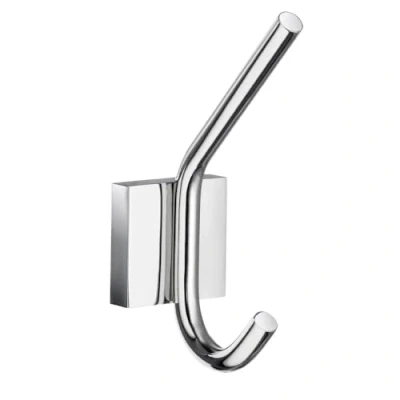 Image of Smedbo &quot;House&quot; Chromed Bath Robe Hook, Polished Chrome, 4.5 x 7.8 13.5 cm