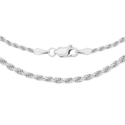 Image of Tuscany Silver Women&#039;s Sterling 1.9 mm Popcorn Chain Necklace of Length 51 cm/20 Inch