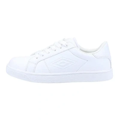Image of Umbro Medway V Jnr Kids White Lace Up Shoe Size 5 UK
