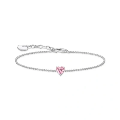Image of Thomas Sabo Eine Grösse A2157 051 9 Sterling Silver 925 Bracelet with White Zirconia and Cubic Zirconia, Grösse, Silver,