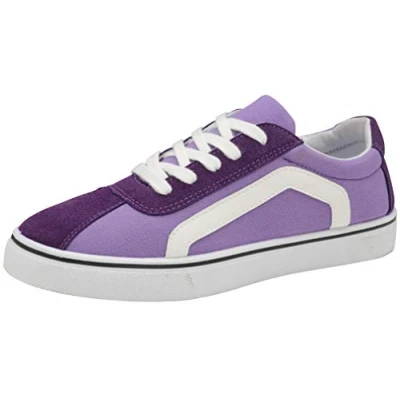 Image of DUNLOP Women&#039;s Brookland Casual Lace Up Sneakers Pumps (Ezra Purple, 6)