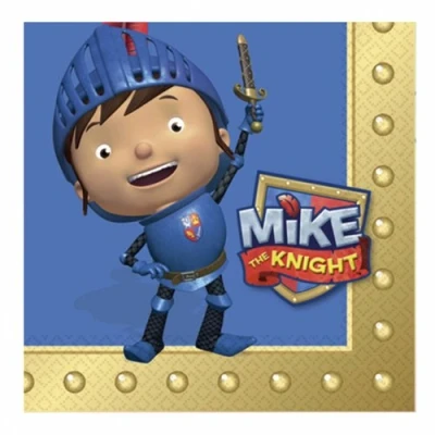 Image of amscan Mike The Knight Lunch Napkin (Pack of 16)