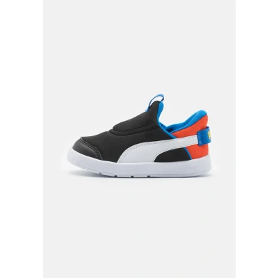 Image of PUMA Boy&#039;s Unisex Kids COURTFLEX V3 Ease in INF Sneaker, Black White REDMAZING, 8 UK Child