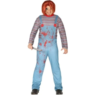 Image of FIESTAS GUIRCA Mens Killer Doll Fancy Dress Costume Halloween Size Medium
