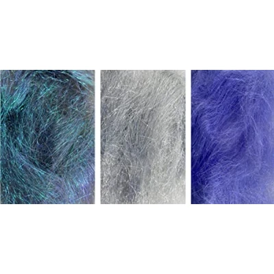 Image of Pack 3 Angelina Hot Fix Fibres (Silver Peacock Calypso)