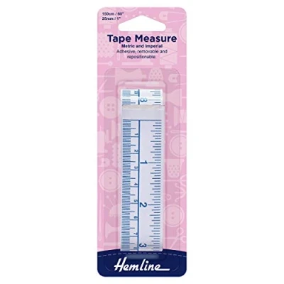 Image of Hemline H257 Metric &amp; Imperial Adhesive Analogical Tape Measure 150cm