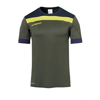 Image of Uhlsport Offense 23 Jersey Men&#039;s Dark Olive/Marine/Fluo GE, Small