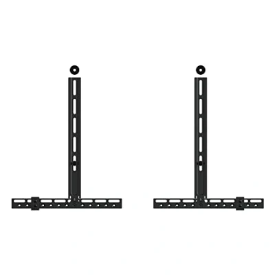 Image of mahara Universal Soundbar Mount Black Adjustable﻿ Fits Most Soundbars Install to wall or TV bracket Under Above