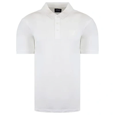 Image of Armani Jeans Plain Mens White Polo Shirt Cotton Size 2XL