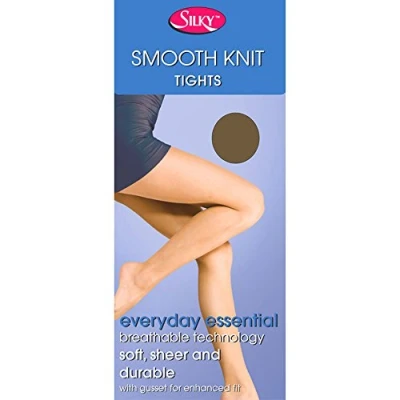 Image of Silky Smooth Knit 15 Denier Everyday Tights (2 Pair Pack) (Medium (36&quot; 42&quot; Hip), Mink)
