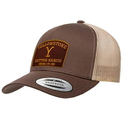 Image of Yellowstone Officially Licensed Premium Trucker Cap (Brown Khaki), One Size