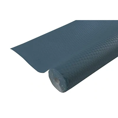 Image of Disposable tablecloth in embossed paper Unique, aesthetic and deep embossing Roll 20 M long 1.18 wide Made France anthracite