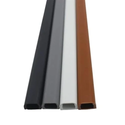 Image of MOHUIED Cable Trunking Square Slot Floor Cord Cover Self Adhesive Protector Extension Wiring Duct Electric Wire Cable(Grey)