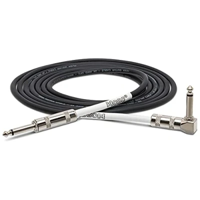 Image of HOSA GTR 205R Straight to Right Angle Guitar Cable, 5 Feet Black